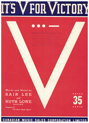 Picture of It's "V" for Victory, Sair Lee & Ruth Lowe