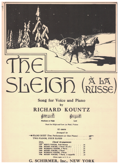 Picture of The Sleigh (a la Russe), Richard Kountz, piano duet