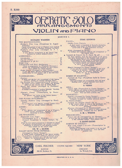 Picture of Faust, Fantasie de Concert, Charles Gounod, arr. violin & piano by D. Alard Op. 47