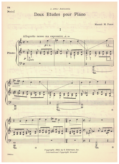 Picture of Deux Etudes pour Piano, Manuel M. Ponce