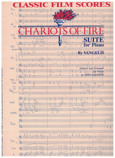 Picture of Chariots of Fire Suite for Piano, Vangelis, arr. Tony Esposito