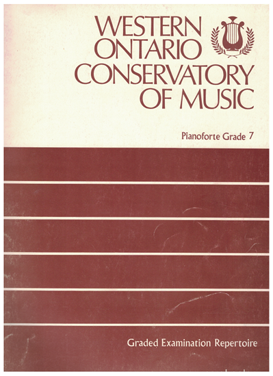 Picture of Western Ontario Conservatory of Music Grade 7 Piano Exam Book, 1973 Edition