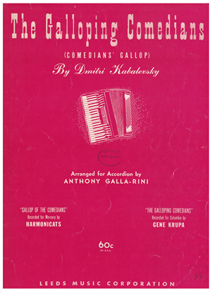 Picture of The Galloping Comedians, Dimitri Kabalevsky, arr. for accordion by A. Galla-Rini