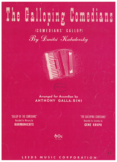 Picture of The Galloping Comedians, Dimitri Kabalevsky, arr. for accordion by A. Galla-Rini