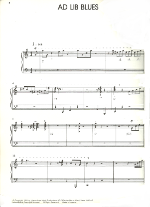 Picture of Ad Lib Blues, Count Basie, transcribed Brian Priestly, pdf copy 