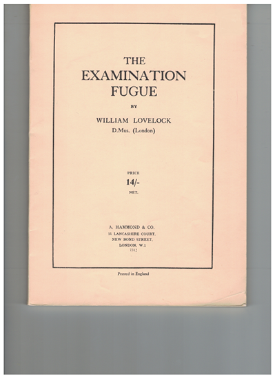 Picture of The Examination Fugue, William Lovelock