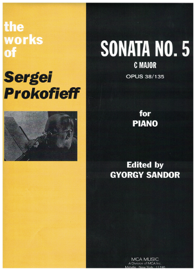 Picture of Sergei Prokofieff (Prokofiev), Piano Sonata No. 5 Opus 38/135 in C Major, edited by Gyorgy Sandor