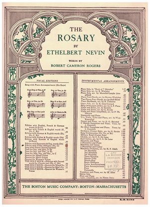 Picture of The Rosary, Ethelbert Nevin, high voice solo with violin obbligato