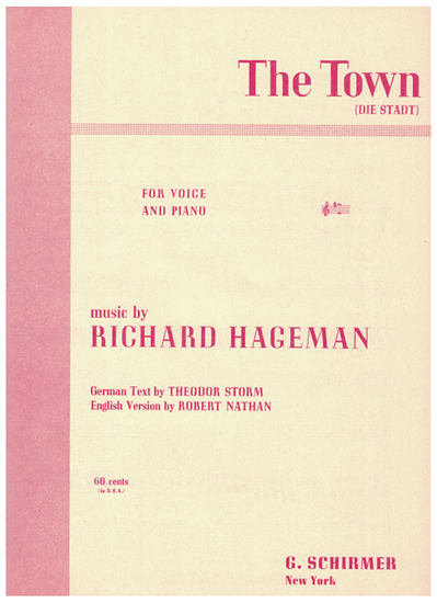 Picture of The Town (Die stadt), Theodor Storm & Richard Hageman, high voice solo