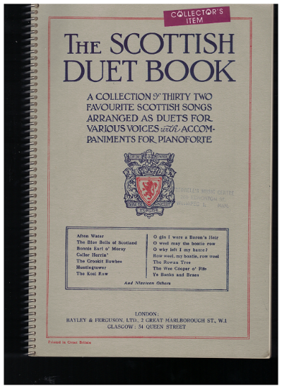Picture of The Scottish Duet Book, ed. Alfred Moffat & Purcell J. Mansfield