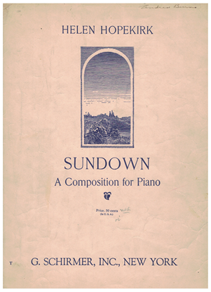 Picture of Sundown, Helen Hopekirk, piano solo