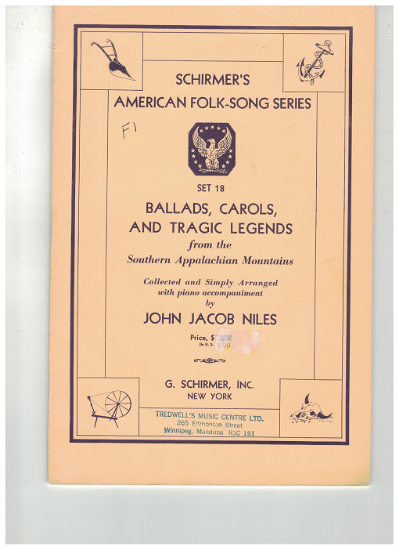Picture of Schirmer's American Folk-Song Series Set 18, Ballads Carols & Tragic Legends from the Southern Appalachian Mountains, arr. John Jacob Niles