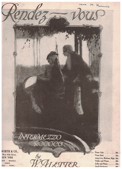 Picture of Rendezvous (Intermezzo Rococo), W. Aletter, piano solo