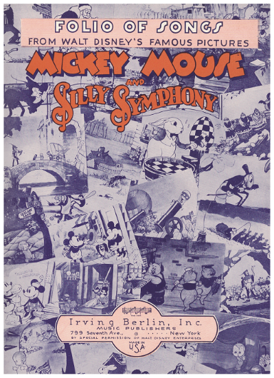 Picture of Mickey Mouse and Silly Symphony, Folio of Songs from Walt Disney's Famous Pictures