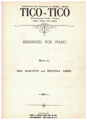 Picture of Tico-Tico, Zequinha Abreu, arranged & recorded by Ethel Smith, piano solo