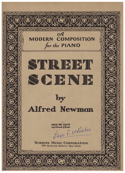 Picture of Street Scene, Alfred Newman, arr. Domenico Savino, piano solo