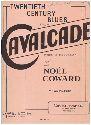 Picture of 20th Century Blues, from MC/ movie "Cavalcade", Noel Coward