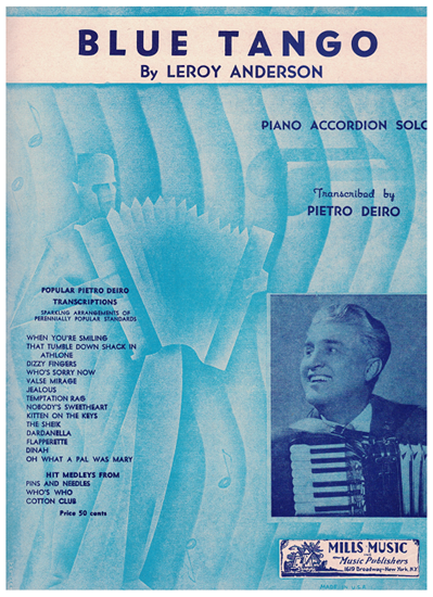Picture of Blue Tango, Leroy Anderson, arr. Pietro Deiro for accordion solo
