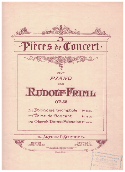 Picture of Polonaise Triomphale, from 3 Pieces de Concert, Rudolf Friml Op. 55 No. 1