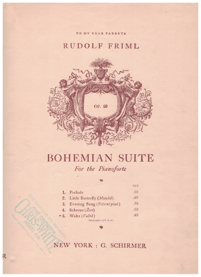 Picture of Waltz(Valcik), from Bohemian Suite, Rudolf Friml Op. 60 No. 5, piano solo