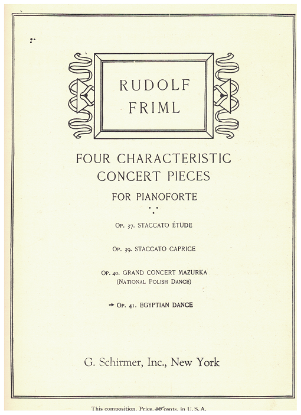 Picture of Egyptian Dance, Rudolf Friml Op. 41, piano solo