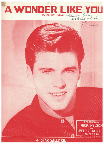 Picture of A Wonder Like You, Jerry Fuller, recorded by Rick Nelson