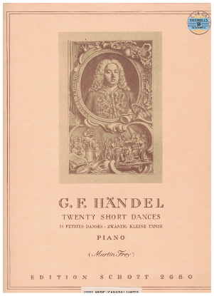 Picture of Twenty Short Dances, G. F. Handel, ed. Martin Frey