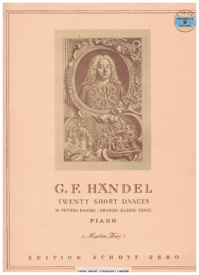 Picture of Twenty Short Dances, G. F. Handel, ed. Martin Frey