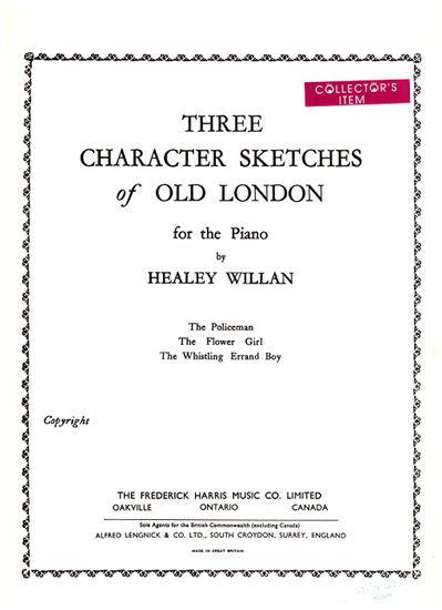 Picture of Three Character Sketches of Old London, Healey Willan, piano solo 
