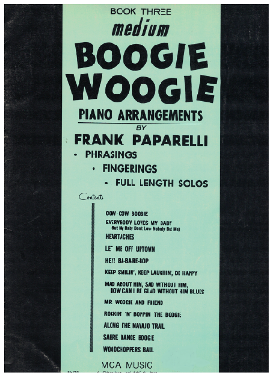 Picture of Boogie Woogie Book 3, medium difficulty, Frank Paparelli, piano solo
