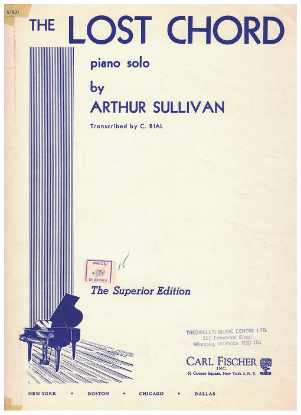 Picture of The Lost Chord, Arthur Sullivan, transcribed C. Bial, piano solo