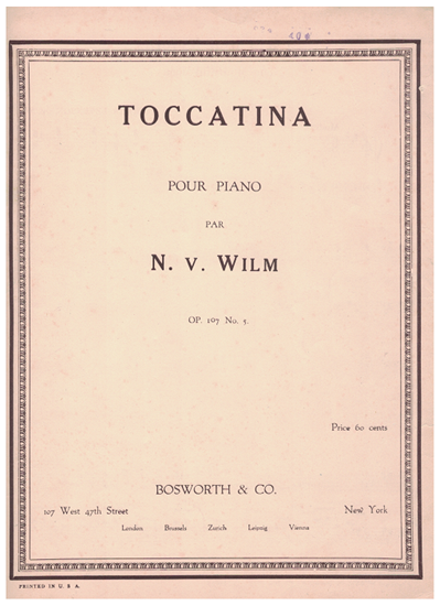 Picture of Toccatina, Nicolai von Wilm Op. 107 No. 5, piano solo