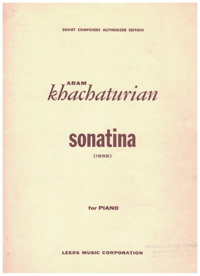 Picture of Sonatina (1959), Aram Khachaturian, piano solo