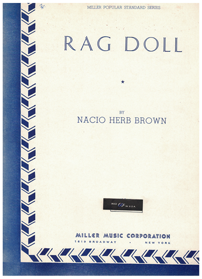 Picture of Rag Doll, Nacio Herb Brown, vocal solo sheet music