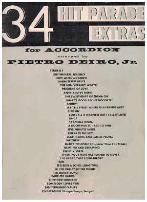 Picture of 34 Hit Parade Extras, arr. Pietro Deiro Jr, accordion 