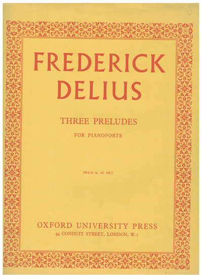 Picture of Three Preludes, Frederick Delius, piano solo