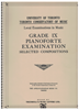 Picture of Royal Conservatory of Music, Grade  9 Piano Exam Book, 1937 Edition, University of Toronto