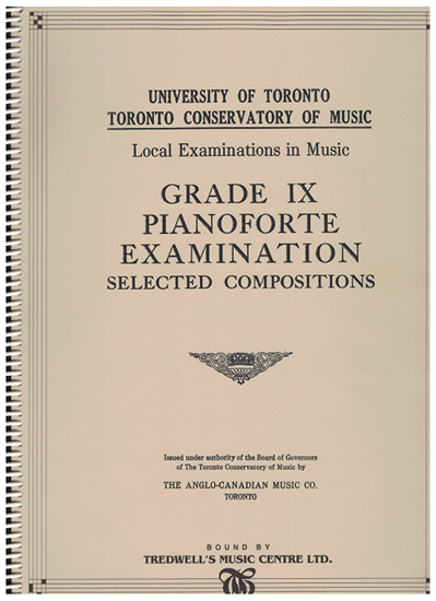 Picture of Royal Conservatory of Music, Grade  9 Piano Exam Book, 1937 Edition, University of Toronto