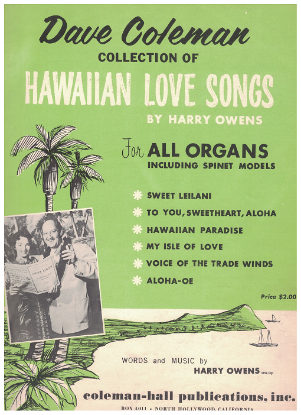 Picture of Dave Coleman Collection of Hawaiian Love Songs by Harry Owens