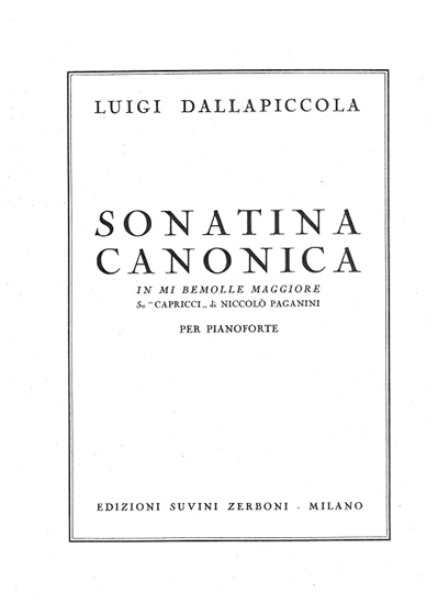 Picture of Sonatina Canonica, Luigi Dallapiccola, piano solo 
