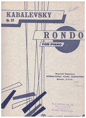 Picture of Rondo Op. 59, Dmitri Kabalevsky, piano solo