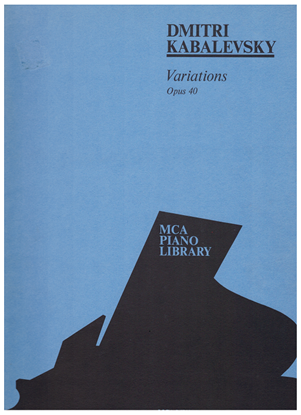 Picture of Variations Op. 40, Dmitri Kabalevsky, edited Joseph Wolman, piano solo