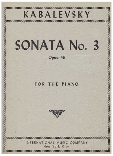 Picture of Sonata No. 3 Op. 46, Dmitri Kabalevsky, edited Isidor Philipp, piano solo