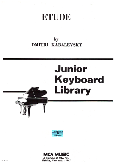Picture of Etude in a minor from 15 Children's Pieces  Op. 27, Dmitri Kabalevsky, edited Alffred Mirovitch, piano solo