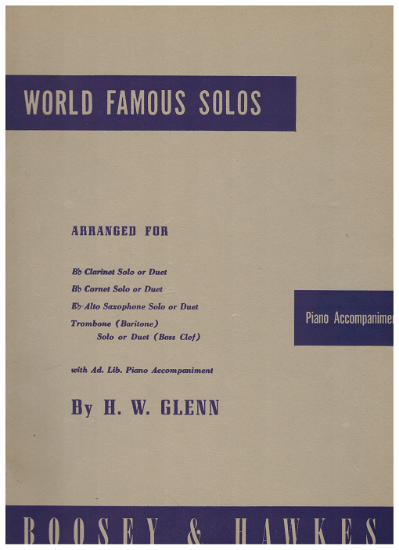 Picture of World Famous Solos, Trumpet & Piano, arr. H. W. Glenn