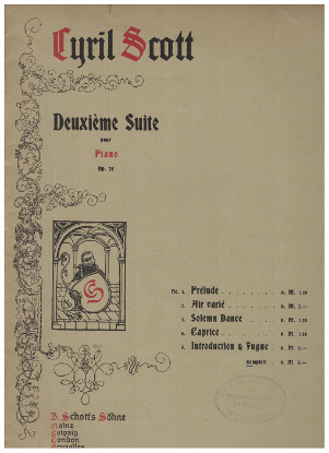 Picture of Deuxieme Suite pour Piano Opus 75, Cyril Scott