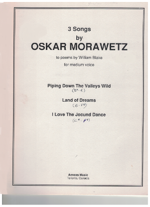 Picture of 3 Songs to Poems by William Blake, Oscar Morawetz, medium voice