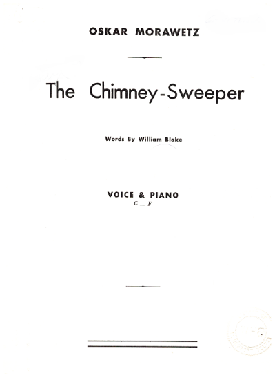 Picture of The Chimney Sweeper, Oscar Morawetz, words by William Blake