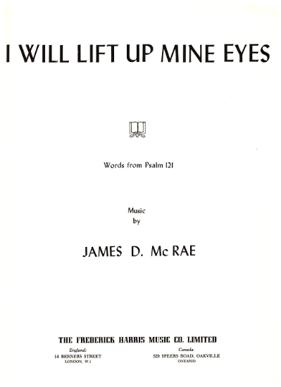 Picture of I Will Lift Up Mine Eyes(Psalm 121), James D. McRae
