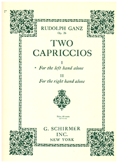 Picture of Capriccio I for the Left Hand Alone, from "Two Capriccios" Op. 26, Rudolph Ganz